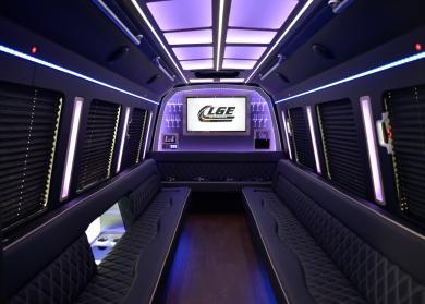 Cicero 18 Passenger Limo Bus Interior