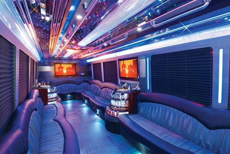 Waukegan 20 Passenger Party Bus Interior
