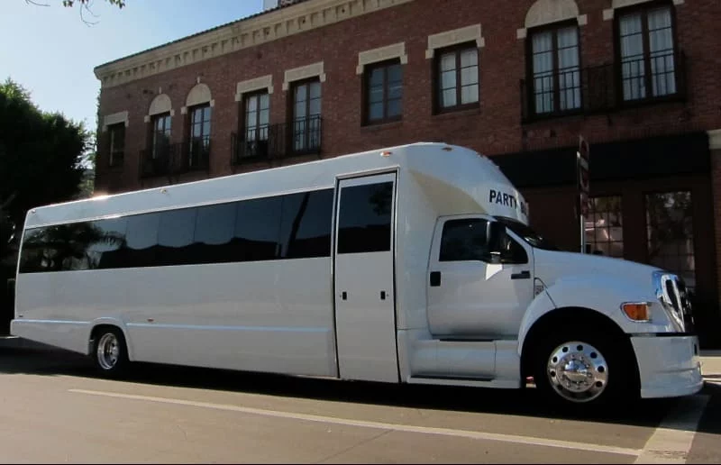 30 Passenger Party Bus White